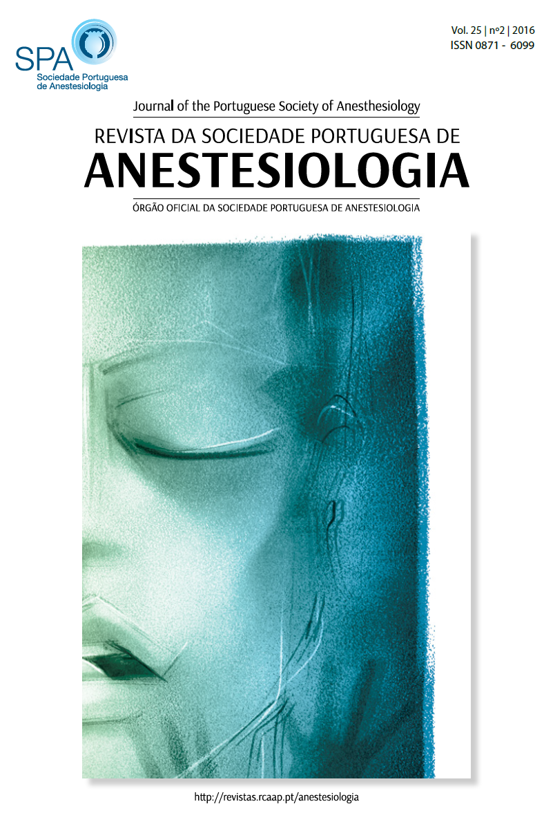 					View Vol. 25 No. 2 (2016): Journal of the Portuguese Society of Anesthesiology
				