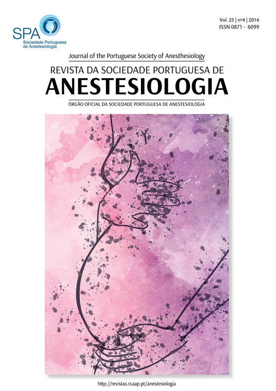 					View Vol. 25 No. 4 (2016): Journal of the Portuguese Society of Anesthesiology
				