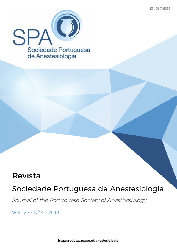 					Ver Vol. 27 N.º 4 (2018): Revista da Sociedade Portuguesa de Anestesiologia
				