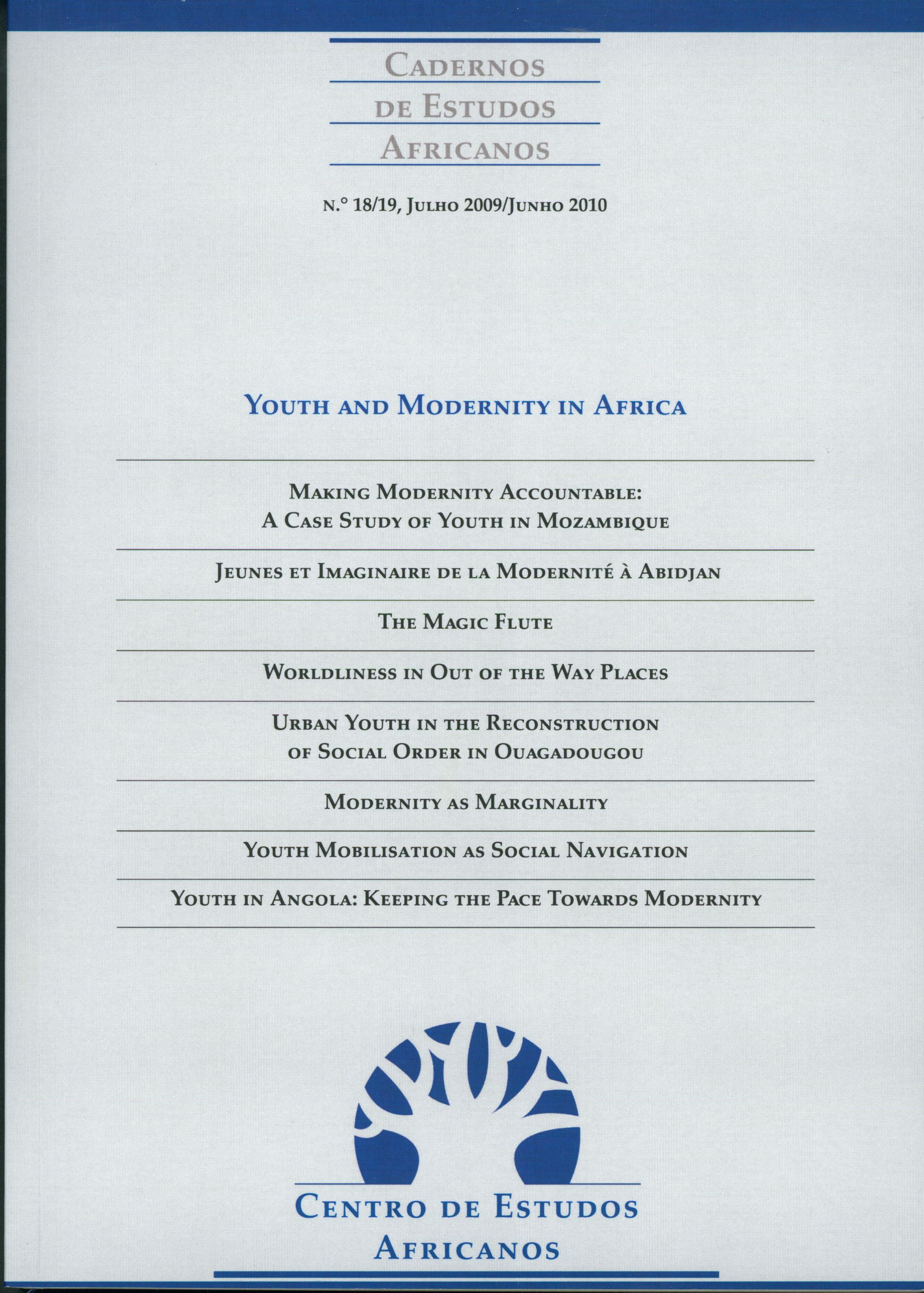 					Ver N.º 18-19 (2010): Youth and Modernity in Africa
				