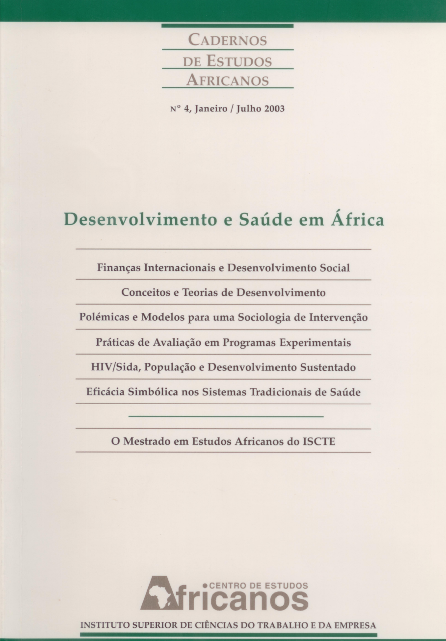 					Ver N.º 4 (2003): Desenvolvimento e Saúde em África
				