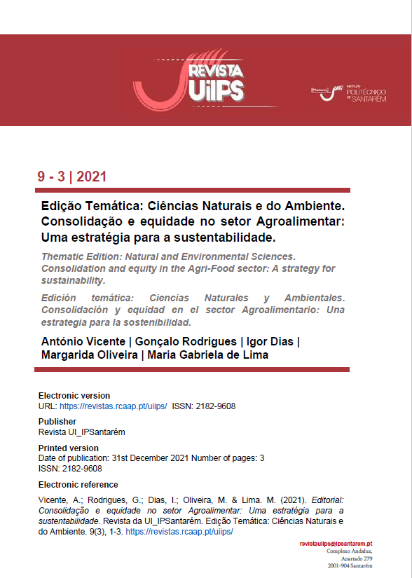 Edição Temática: Ciências Naturais e do Ambiente. Editorial: Consolidação e equidade no setor Agroalimentar: Uma estratégia para a sustentabilidade