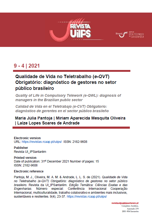 Capa: Qualidade de Vida no Teletrabalho (e-QVT) Obrigatório: diagnóstico de gestores no setor público brasileiro