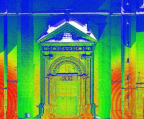 point density (number of neighbours) of the scanner point cloud and the photogrammetry point cloud