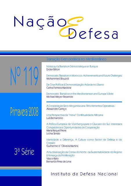 					Ver N.º 119 (2008): Transição Democrática no Mediterrâneo
				