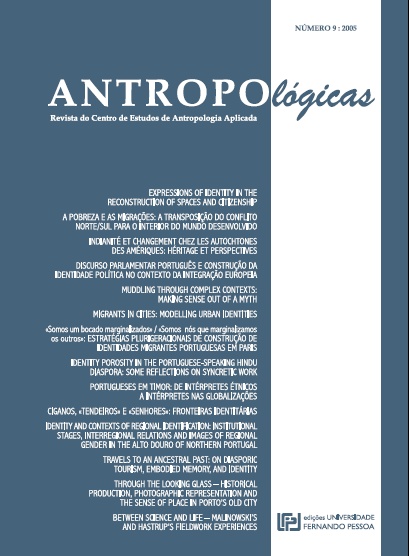 Capa do n.º 9 da revista Antropológicas
